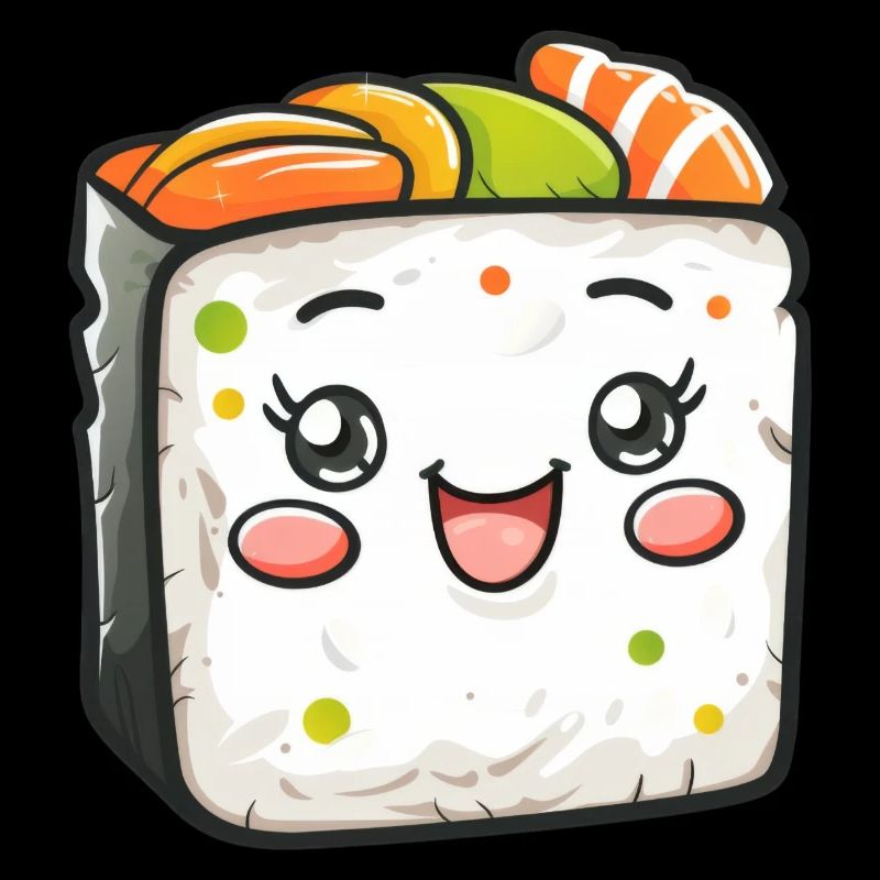 Bande dessinée de sushi drôle
