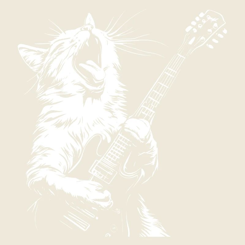 Cat Guitar Rock