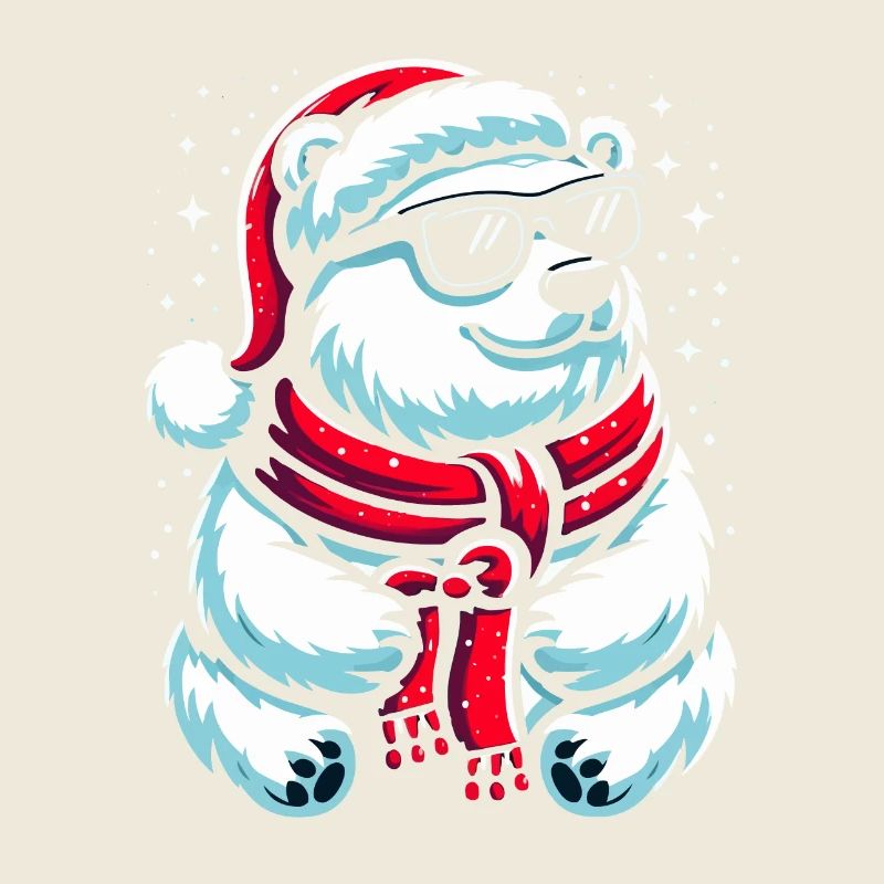 Weihnachten Cooler Eisbär