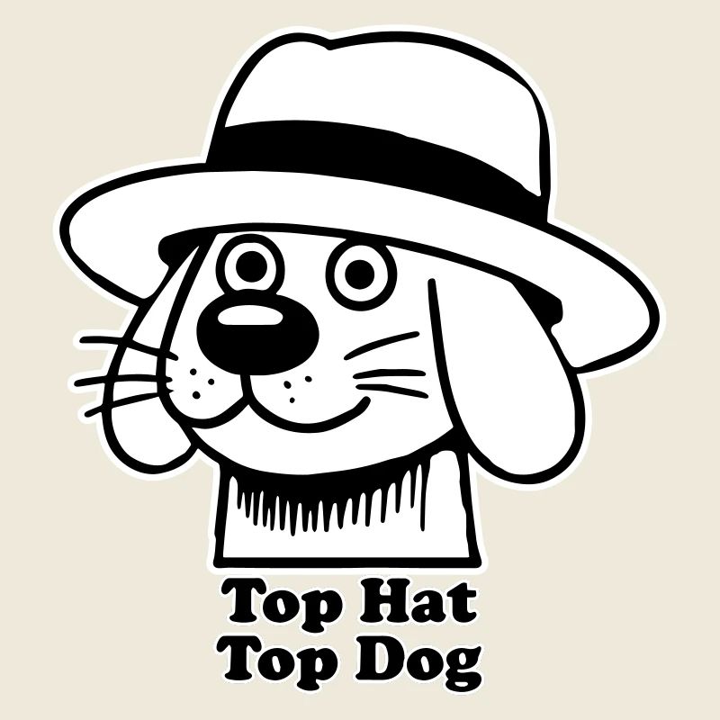 Dapper Doggo - Top Hat, Top Dog Design