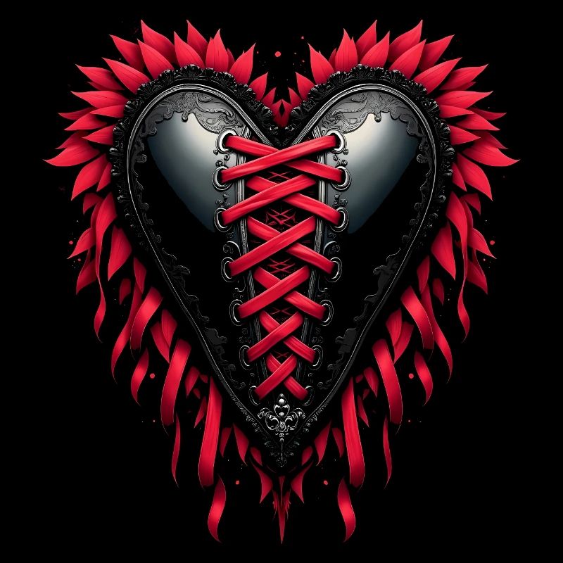 Heart Corset Gothic Valentine's Day Occult Goth