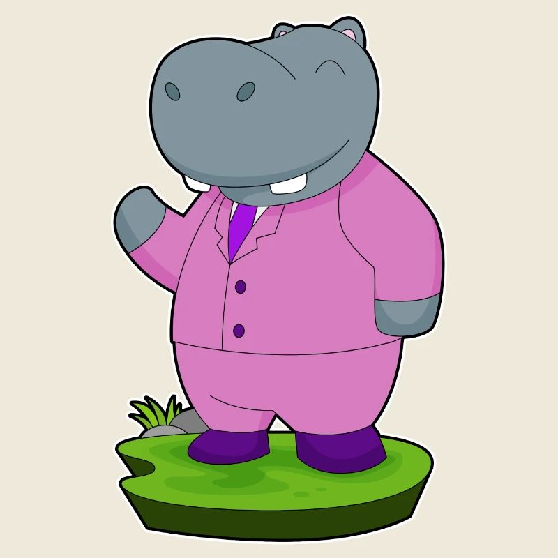 Hippopotame marié costume mariage