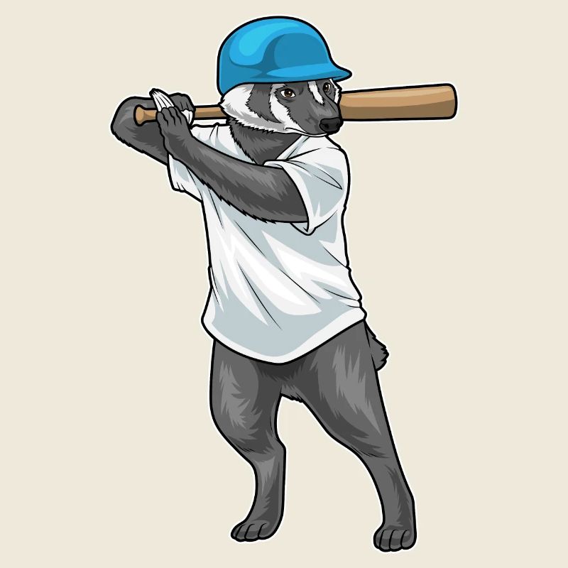 Dachs Baseball Baseballschläger