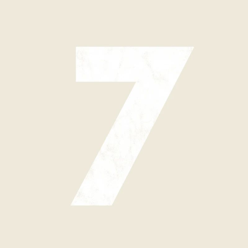 Zahl 7, Nummer 7, 7, seven, Number seven, Sieben,