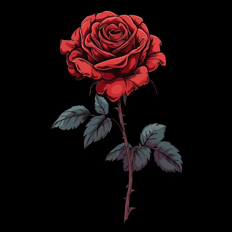 Rose Red Thorns Flower