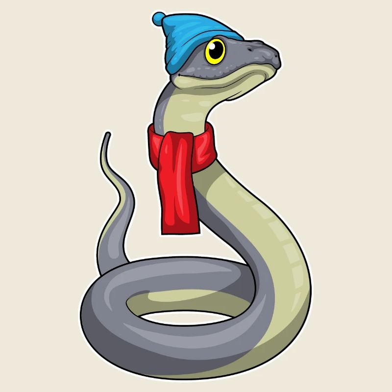 Snake Winter Scarf Hat
