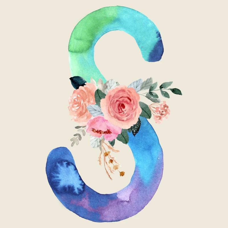 Buchstabe S Aquarell