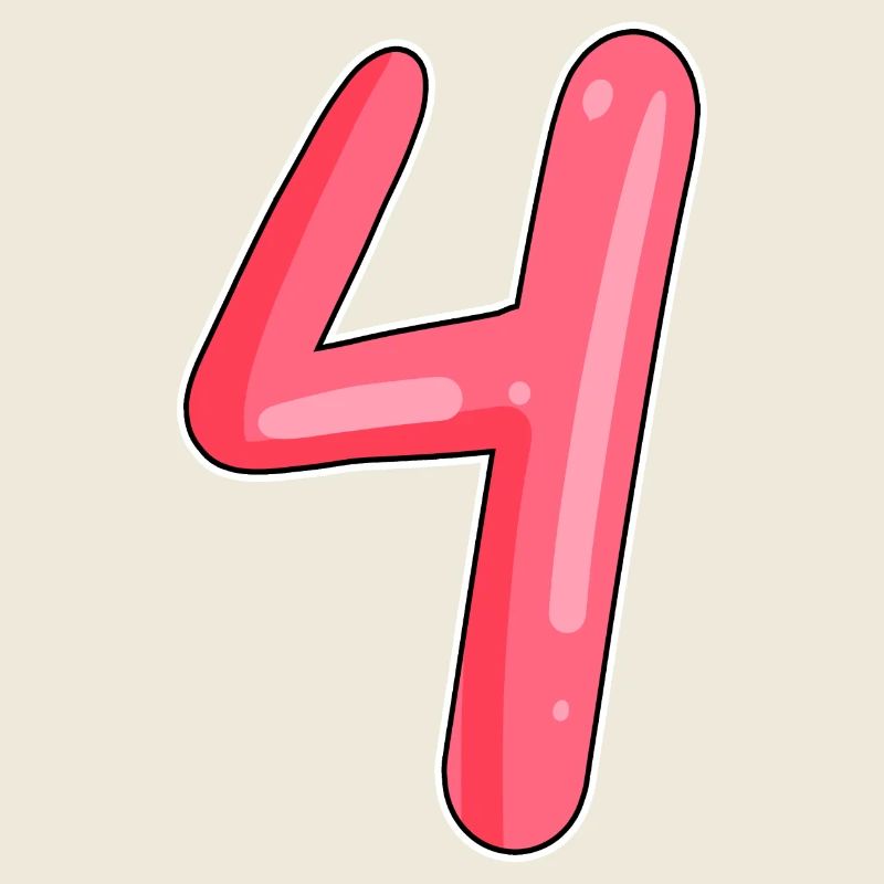 4 - Vier Zahl Nummer