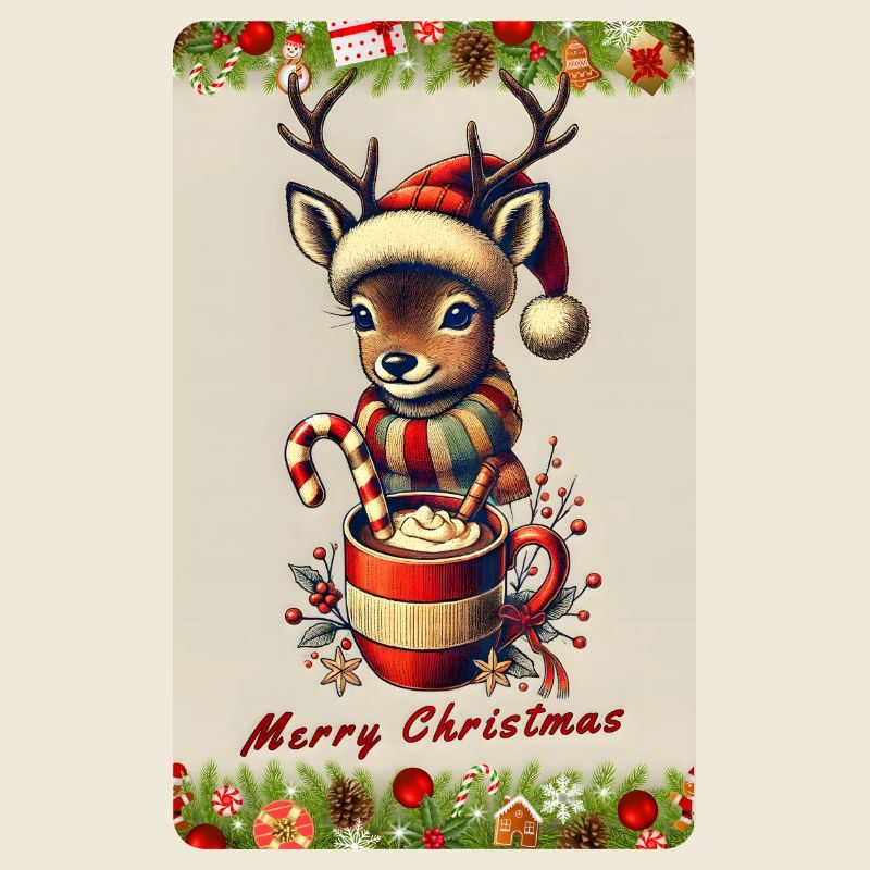 Chevreuil de Noël au chocolat chaud