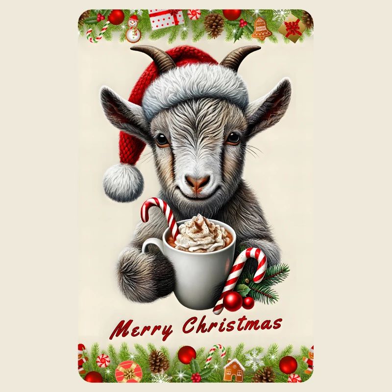 Chèvre de Noël au chocolat chaud