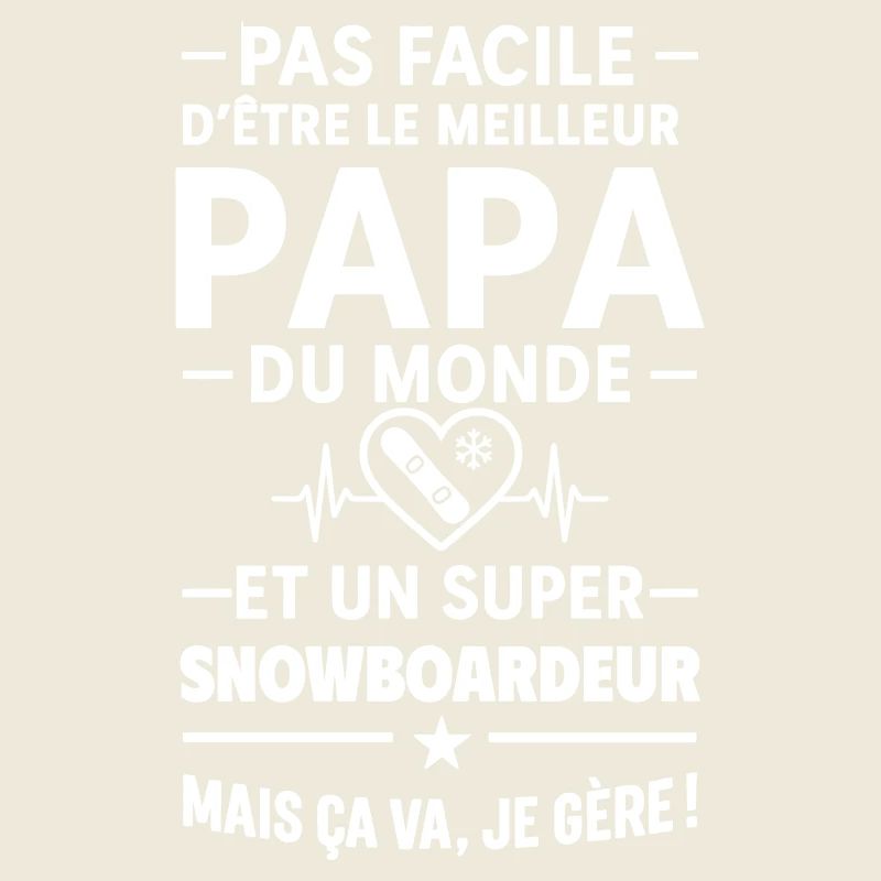 Herz + Snowboard – Super Snowboarder Papa