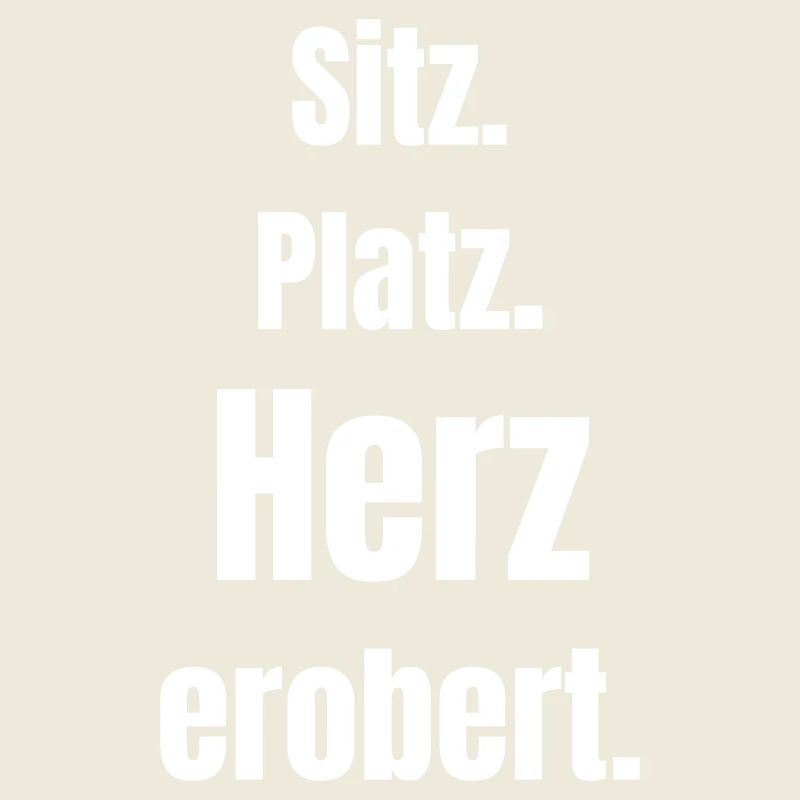 Sitz Platz Herz Erobert Typo