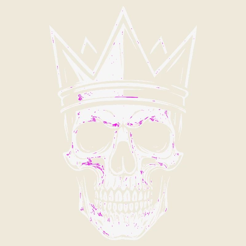 Skull King Skull Crown Motif