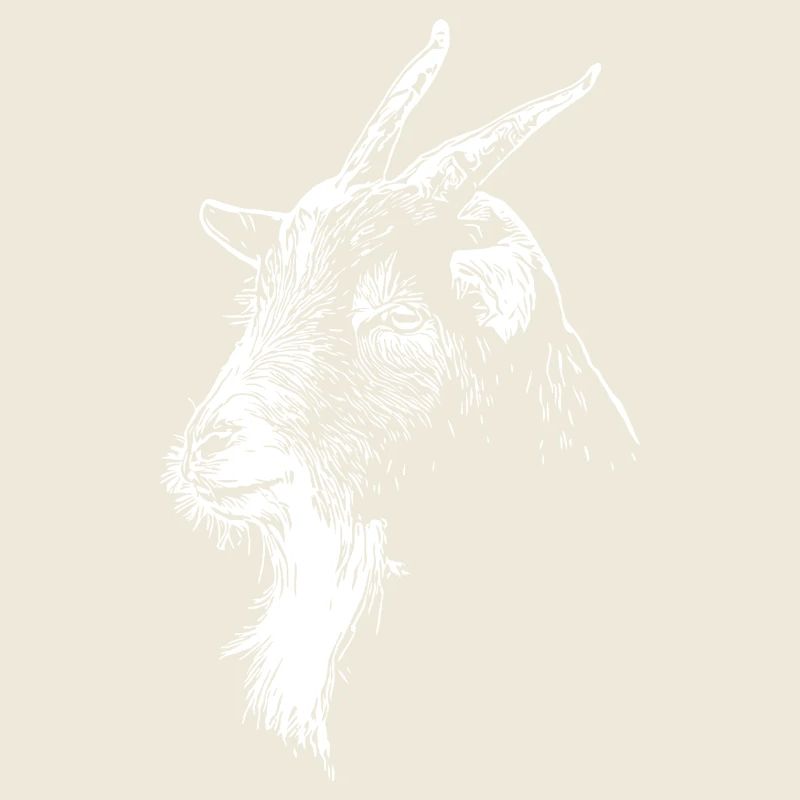 Graphisme minimaliste de silhouette de chèvre