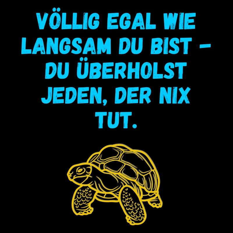 Völlig egal wie langsam Du bist... (Schildkröte)