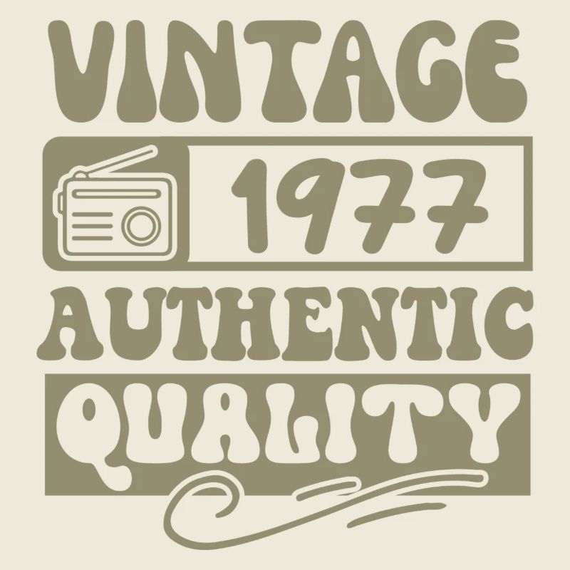 Authentic 1977 Millésime 1977 - Vintage 1977 Rétro