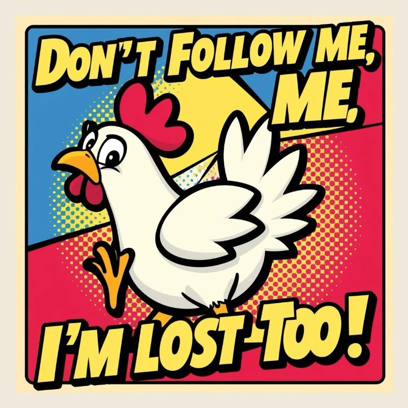 Poulet « Ne me suivez pas, moi aussi je suis perdu ! »