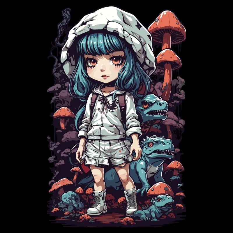 Psychedelic Mushroom Anime Festival Aesthetic