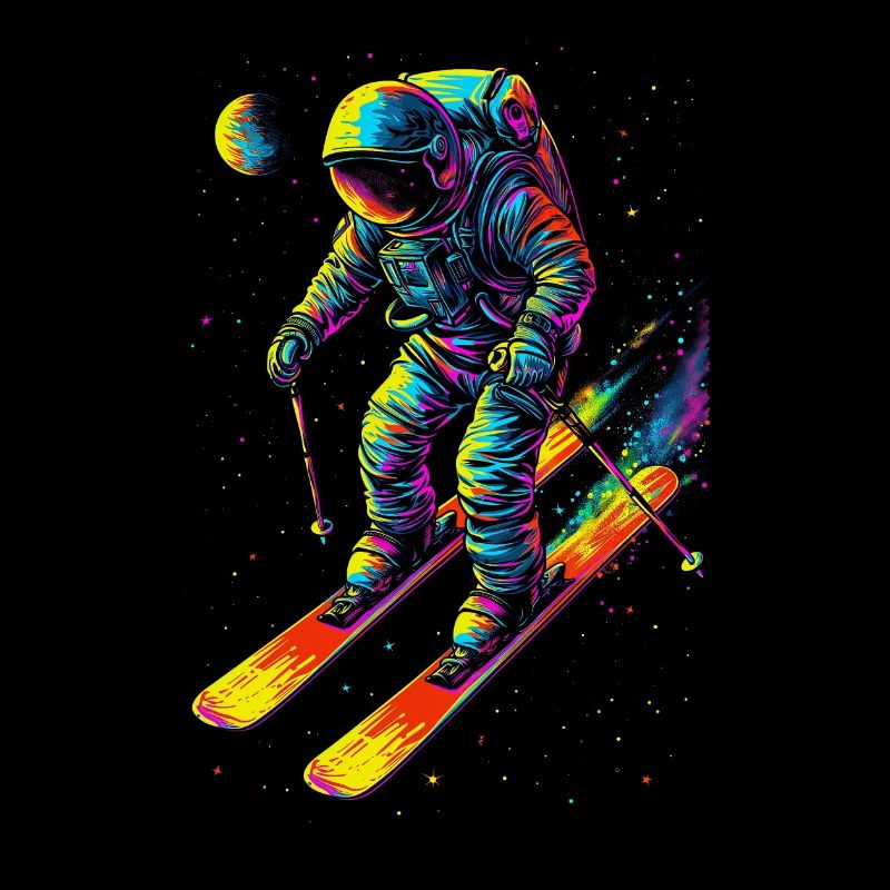 Spaceman sur les skis