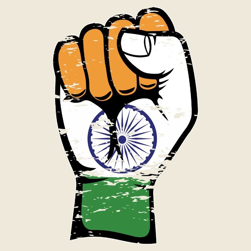 Poing de drapeau de l’Inde utilisé