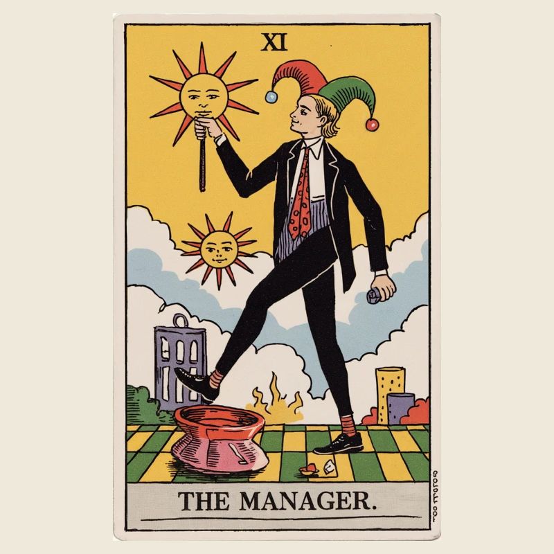 Le Manager Conception de cartes de tarot drôle