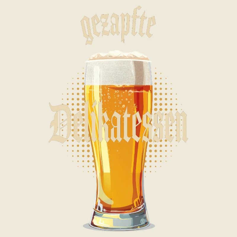 Gezapfte Delikatessen Bier Spruch Lustig