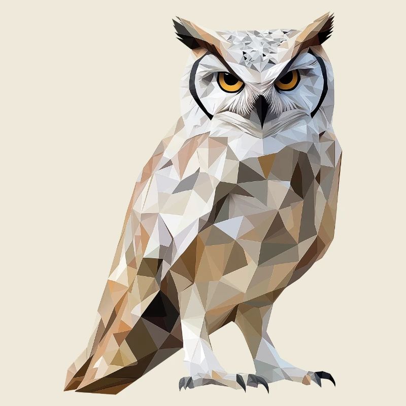 Low Poly Owl – modern design for the smart