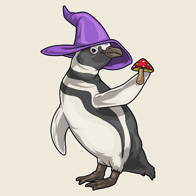 Pinguin Halloween Hexe