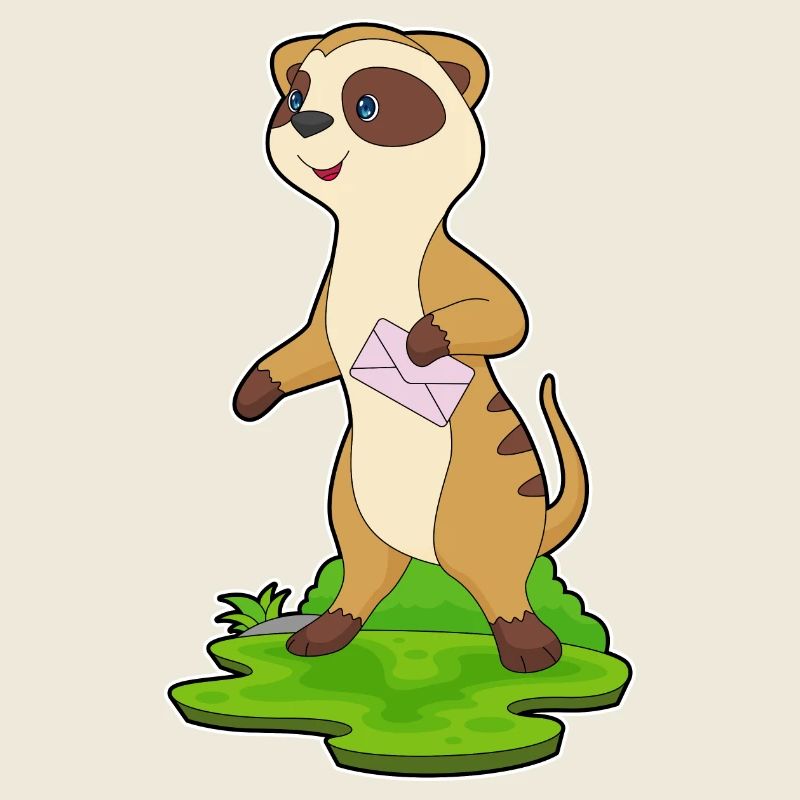 Erdmännchen Briefumschlag