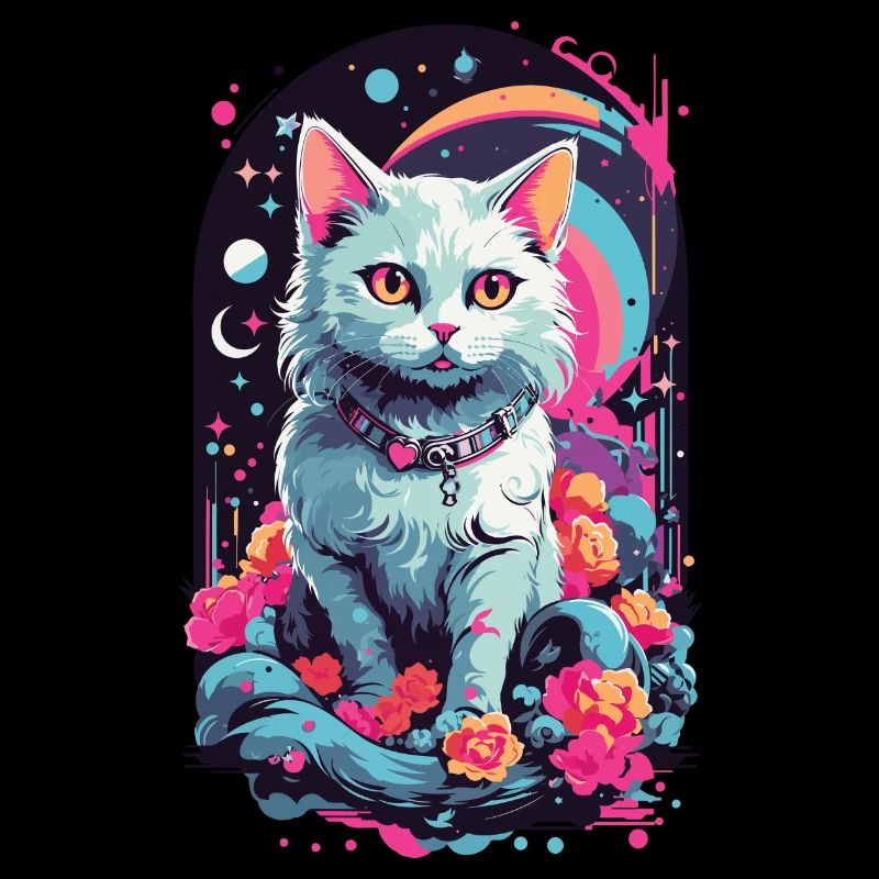 Mystique Pastel Goth chat esthétique nuit