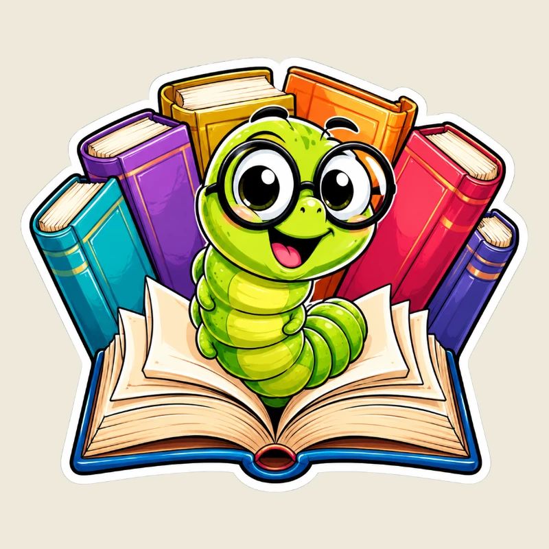 Rat de bibliothèque joyeux