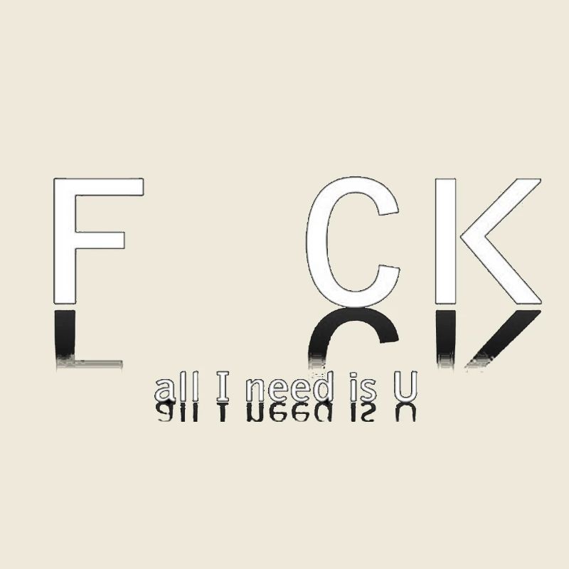 Provocative textual design with slogan