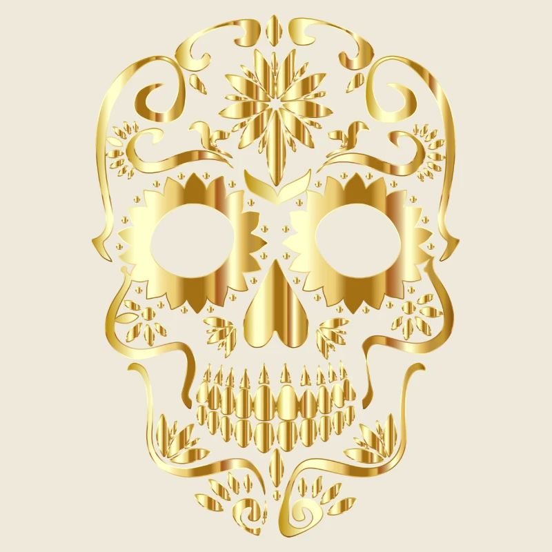 Totenkopf aus Gold