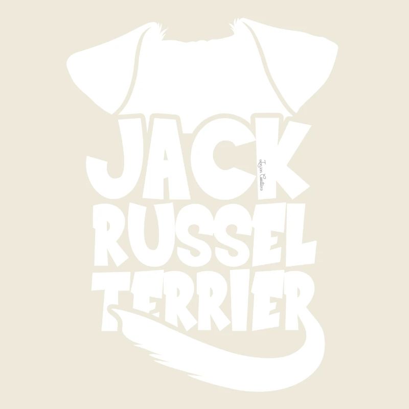 Jack Russel Terrier Silhouette - White