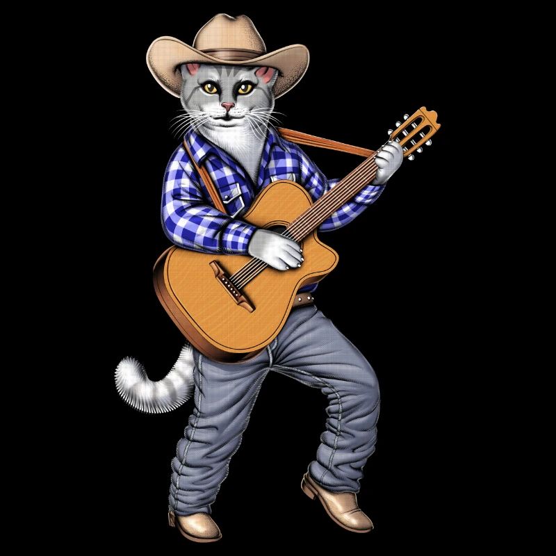 Cowboy Cat Guitariste