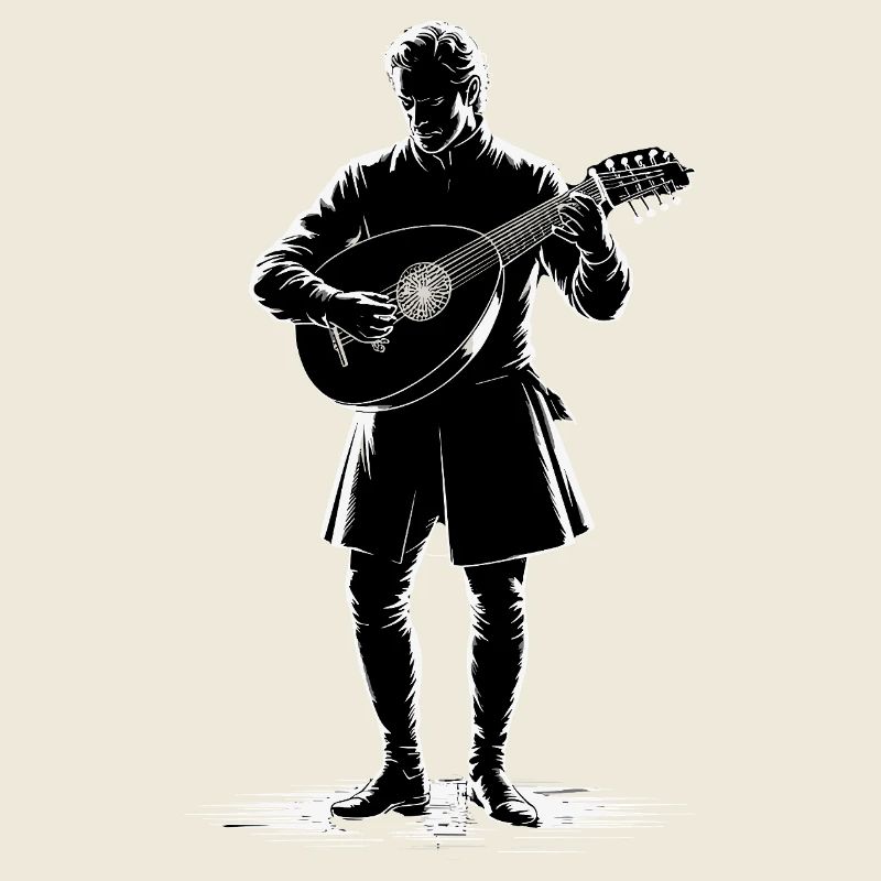 Medieval Bard with Lute