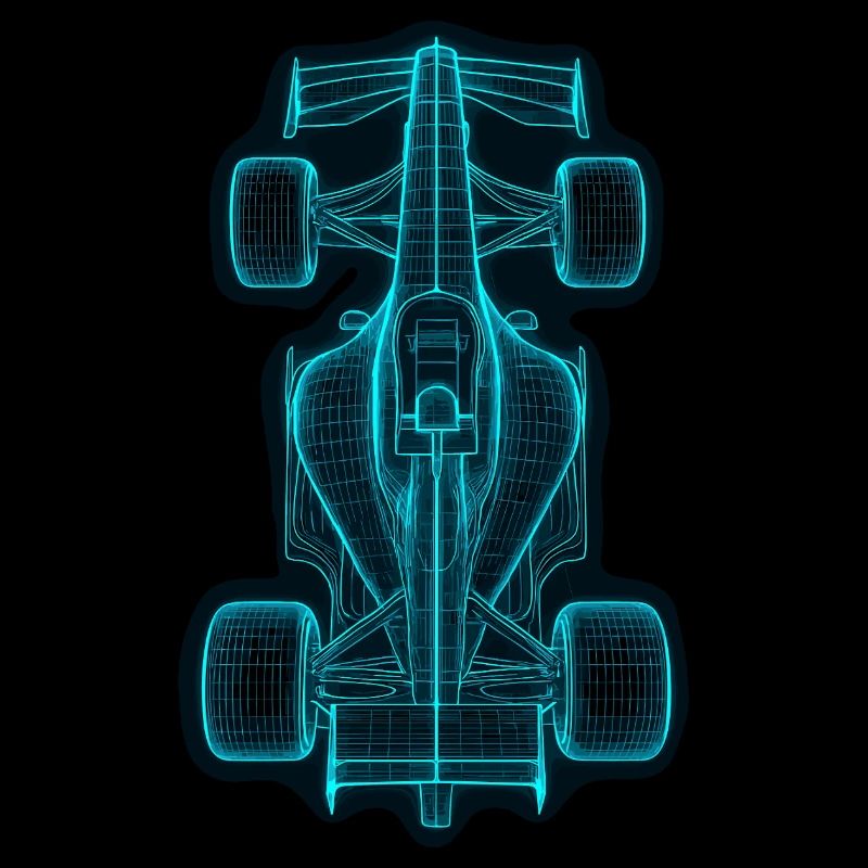 Futuristic Racing Car Design Blue