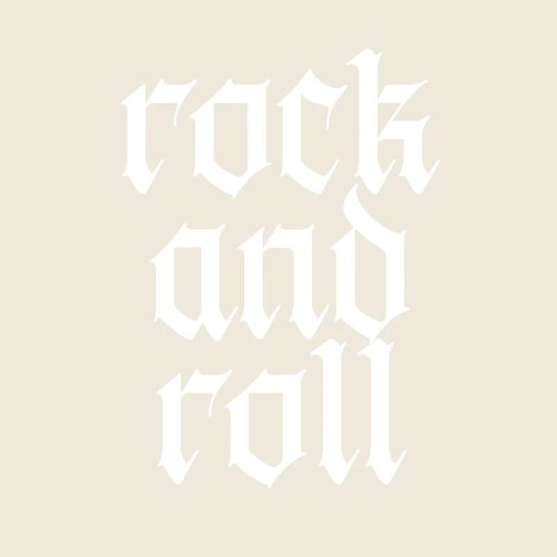 Vintage Gothic Rock and Roll Typography Design