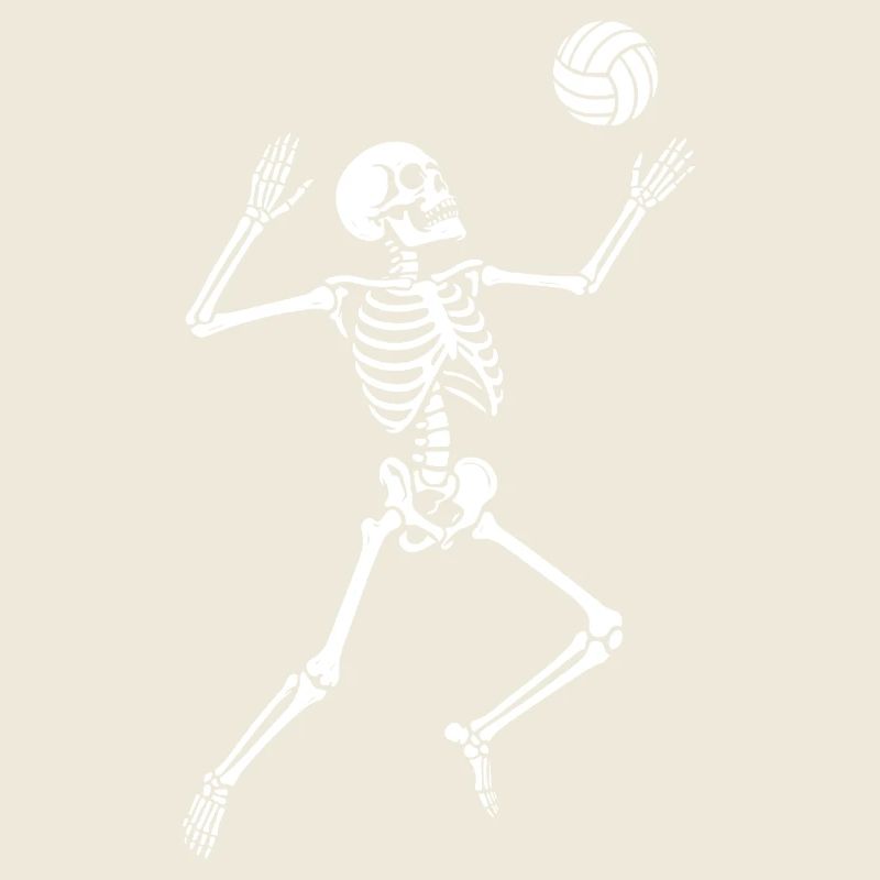 Skeleton Volleyball Silhouette