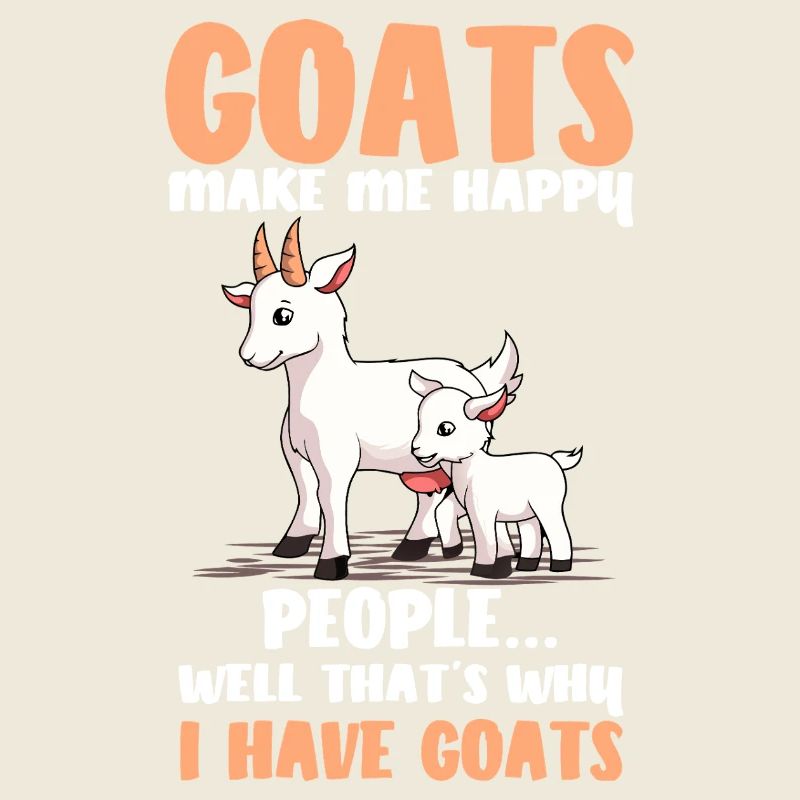 Goats Make Me Happy Quote Artwork