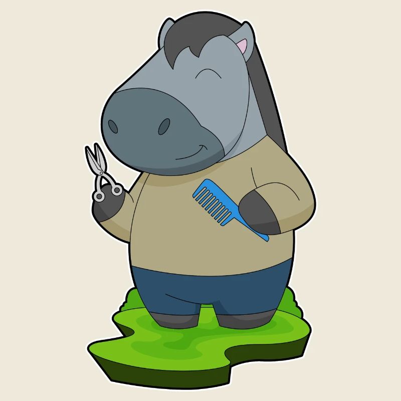 Peigne à ciseaux de coiffeur de cheval