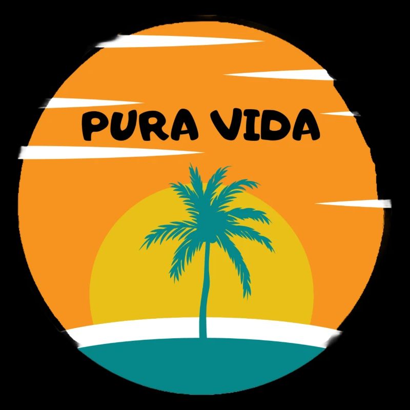 Pura Vida, Urlaub, Strand, Leben geniessen Design