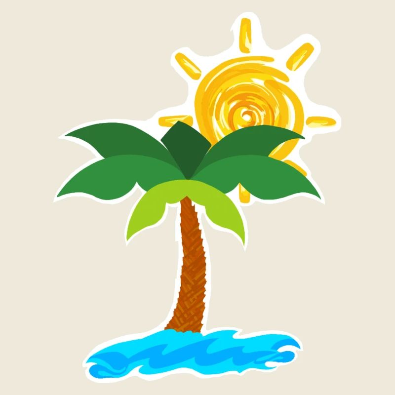 Palm trees on the beach