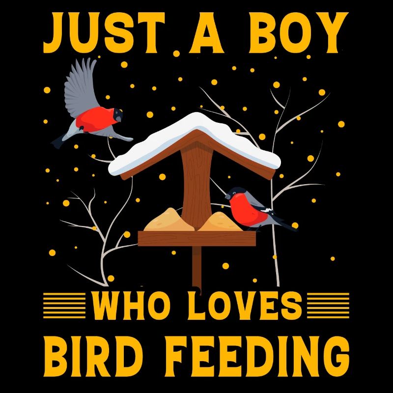 Juste un garçon qui aime nourrir les oiseaux
