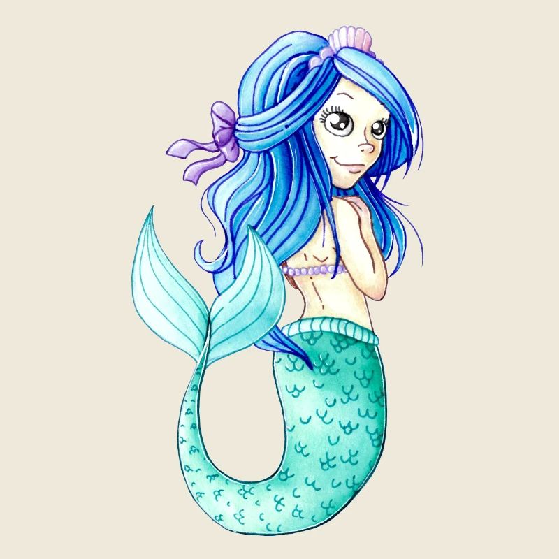 Sirène de jolie bande dessinée