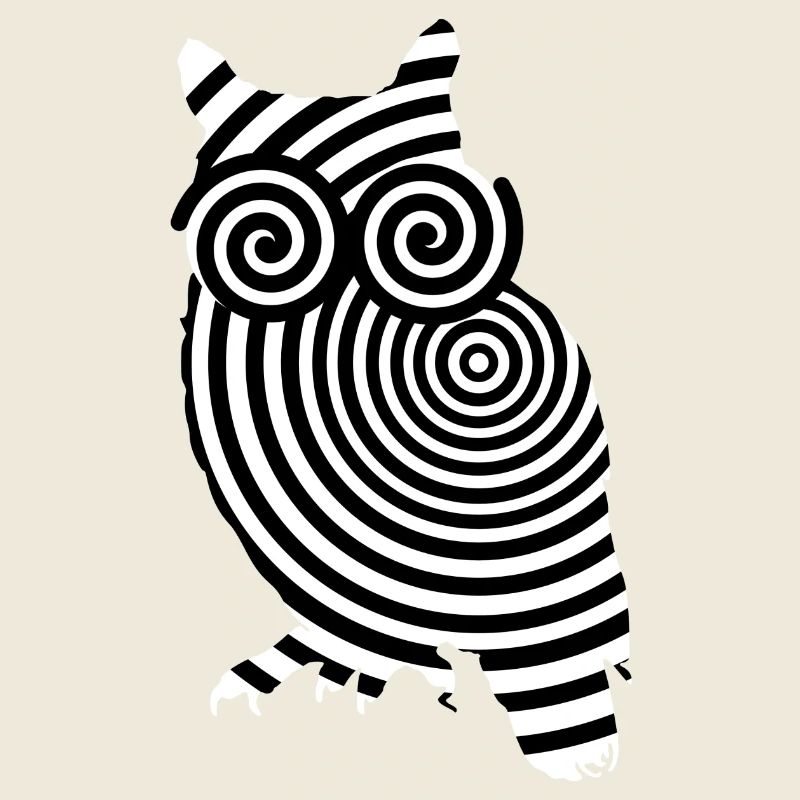 eule illusion augen optische täuschung lsd strudel