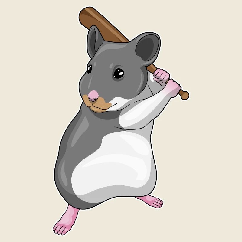 Hamster Baseball Batte de Baseball