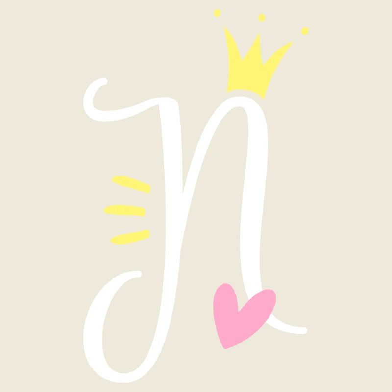 Lettre N Lettre initiale Couronne