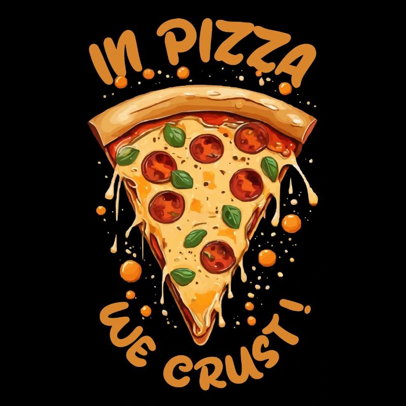 IN PIZZA WE CRUST, LEBENDIGES PEPERONI-PIZZASTÜCK