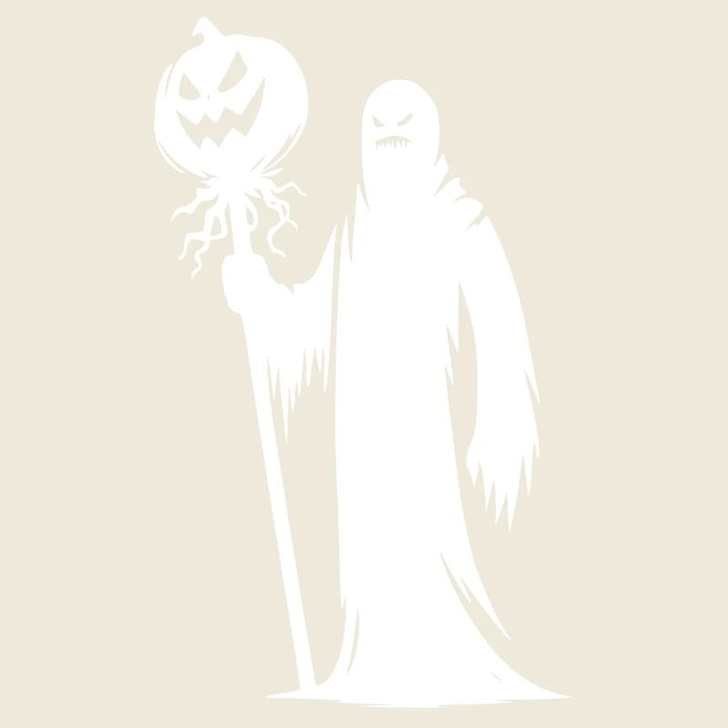 Scary Ghost Halloween Pumpkin Lantern